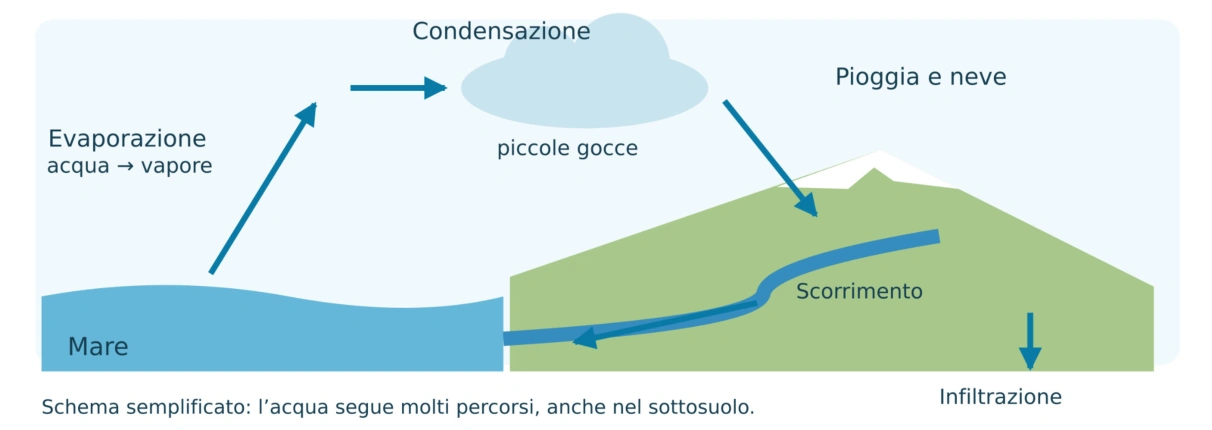 Illustrazione: Come viaggia l’acqua sulla Terra?