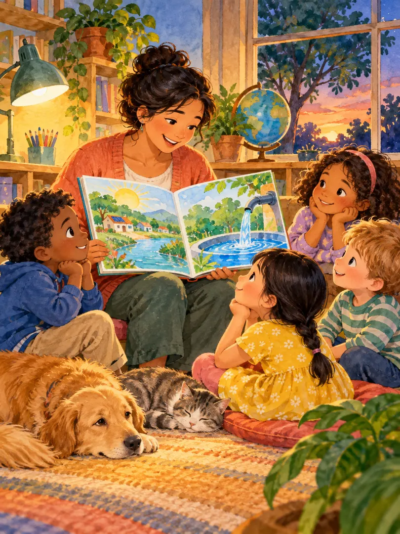 Illustrazione o schema del libro: T08  La scuola si illumina