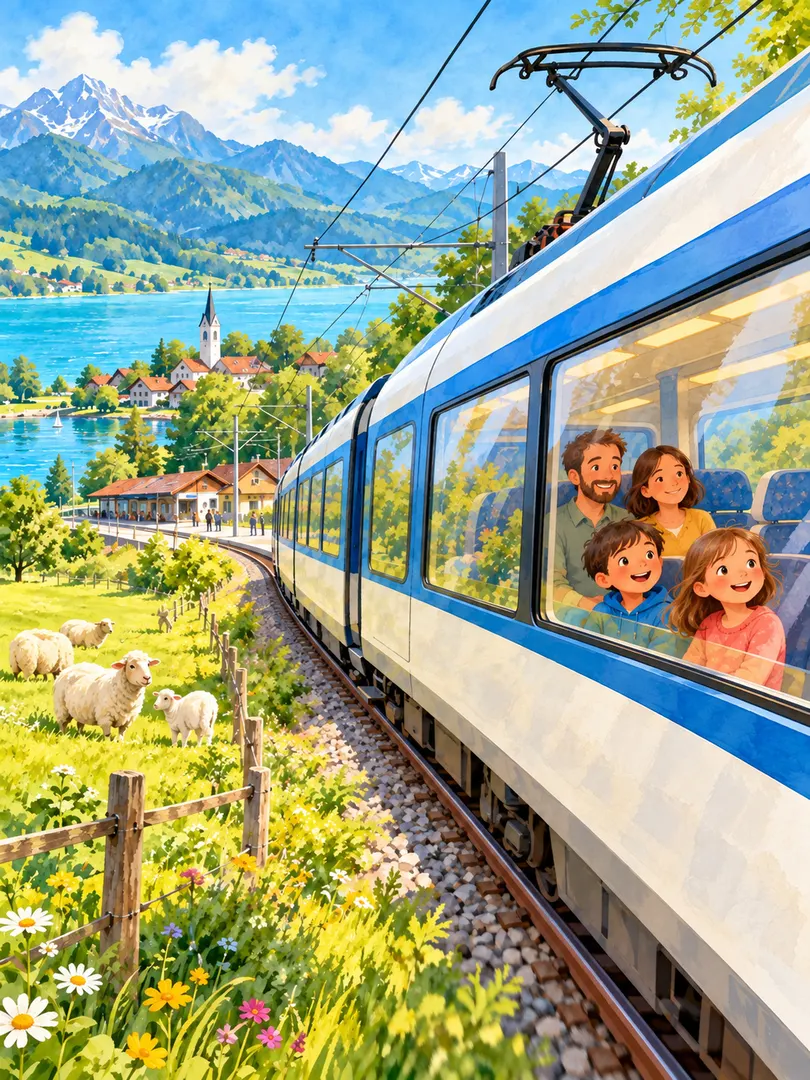 Illustrazione o schema del libro: T14  Il treno unisce i paesi