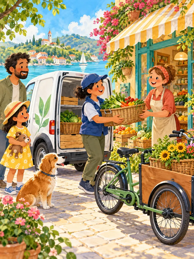 Illustrazione o schema del libro: T15  Consegnare con mezzi elettrici