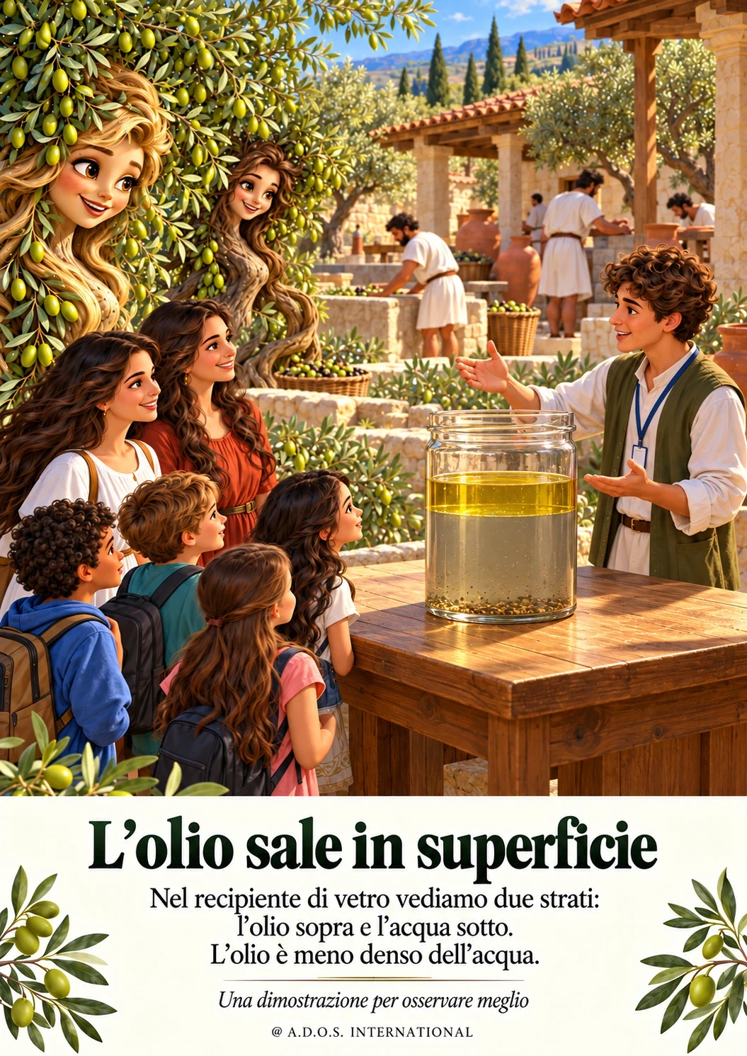 L olio sale in superficie