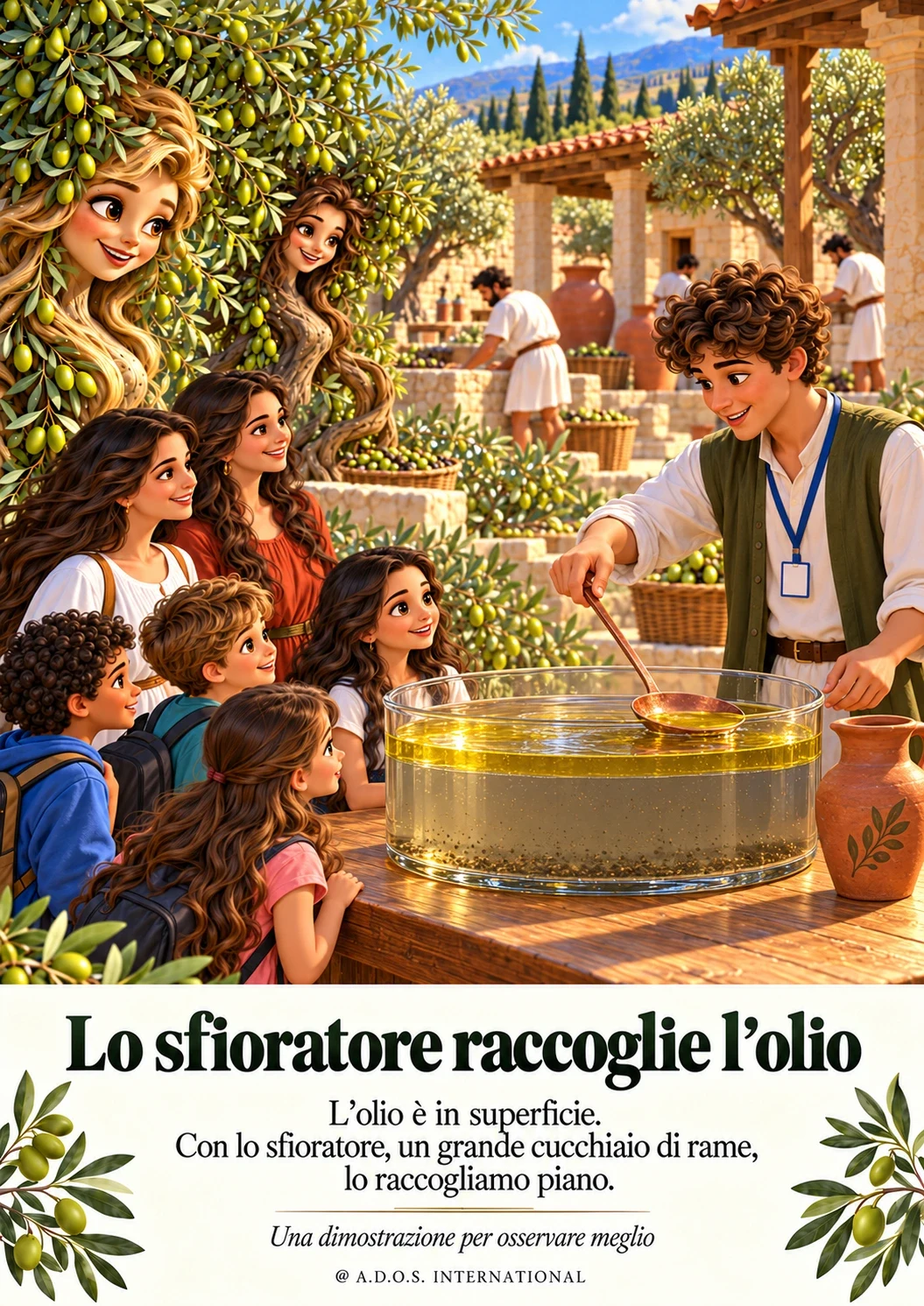 Lo sfioratore raccoglie l olio